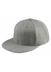 Flexfit Premium Fitted Flat Bill Cap - Heather Gray